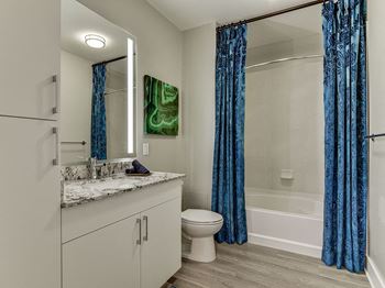 Spacious soaking tubs with tile finishes